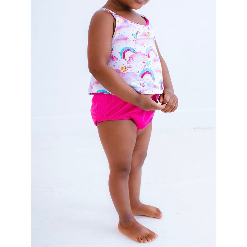 Birdie Bean Kids 2T Penelope Rainbow Bamboo Bubble Onesie